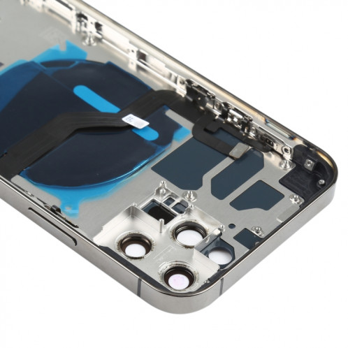 Couverture arrière de la batterie (avec touches latérales et plateau de carte et puissance + volume Flex Câble et module de chargement sans fil) pour iPhone 12 Pro SH89BL1800-06
