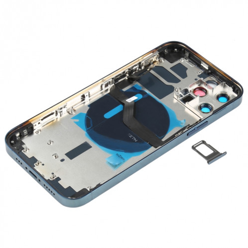 Couverture arrière de la batterie (avec touches latérales et plateau de carte et puissance + volume Flex Câble et module de chargement sans fil) pour iPhone 12 Pro SH89LL898-06
