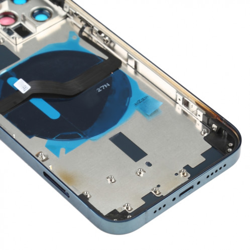 Couverture arrière de la batterie (avec touches latérales et plateau de carte et puissance + volume Flex Câble et module de chargement sans fil) pour iPhone 12 Pro SH89LL898-06