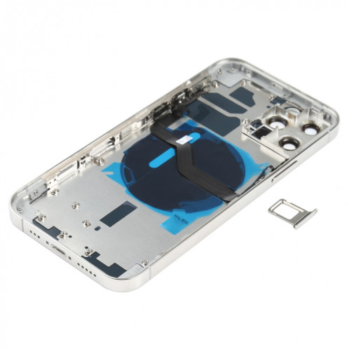 Couverture arrière de la batterie (avec touches latérales et plateau de carte et puissance + volume Flex Câble et module de chargement sans fil) pour iPhone 12 Pro SH89WL1568-06