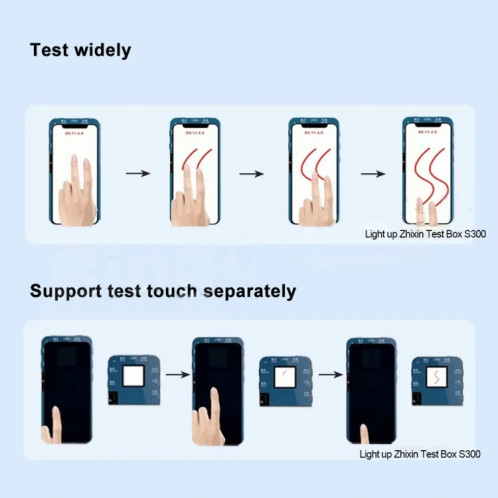 DL S300 LCD Testeur d'écran Testeur 3D Test Touch pour iPhone 12/11 / XS / XR / 8/7 / 6S Série SH01131342-06