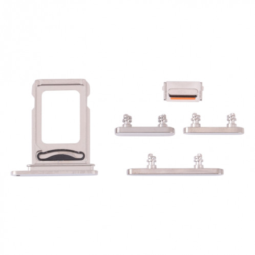 Plateau de carte SIM + plateau de carte SIM + touches latérales pour iPhone 13 Pro (Blanc) SH003W337-04