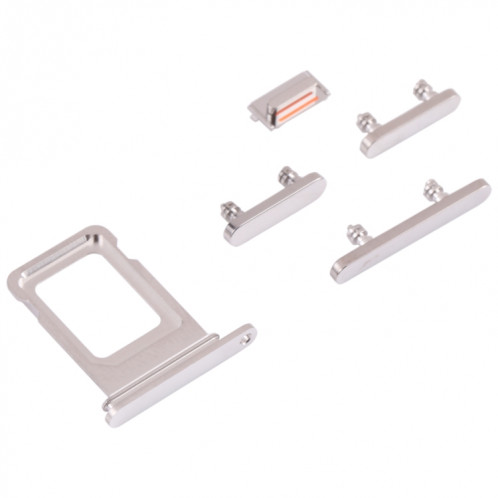 Plateau de carte SIM + plateau de carte SIM + touches latérales pour iPhone 13 Pro (Blanc) SH003W337-04