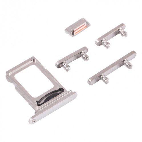 Plateau de carte SIM + plateau de carte SIM + touches latérales pour iPhone 13 Pro (Blanc) SH003W337-04