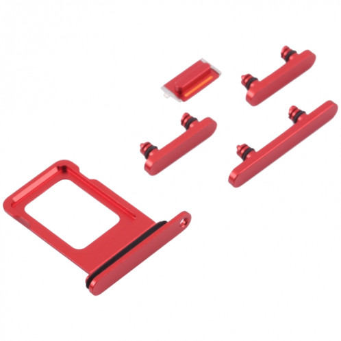 Plateau de carte SIM + plateau de carte SIM + clés latérales pour iPhone 13 (rouge) SH008R408-04