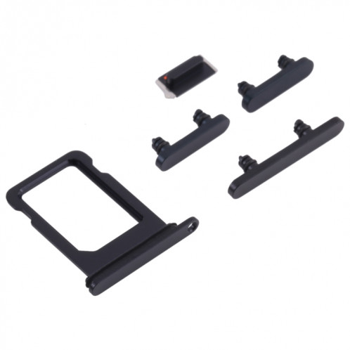 Plateau de carte SIM + clés latérales pour iPhone 13 mini (minuit) (Noir) SH009B1520-04