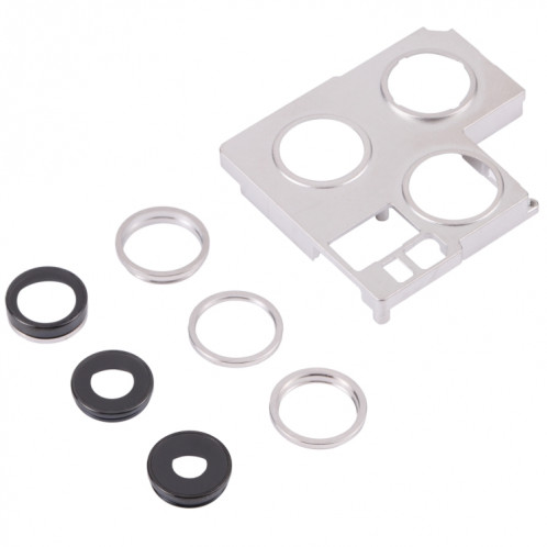Cache à lentille de la caméra avec support de retenue pour iPhone 13 Pro (argent) SH014S1166-05