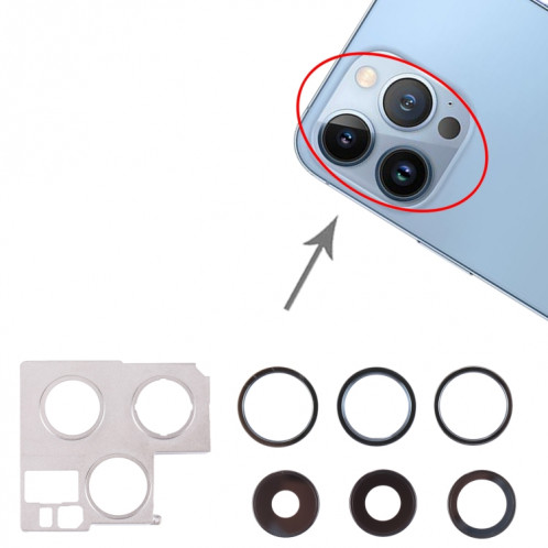 Camera Lens Cover With Retaining Bracket for iPhone 13 Pro Max(Green) SH015G944-05