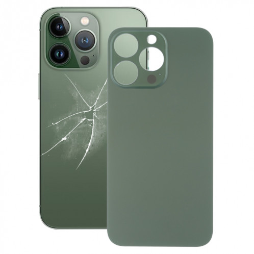 Remplacement facile Big Caméra Hole Hole Back Housse de batterie pour iPhone 13 Pro (Vert) SH77GL1721-06