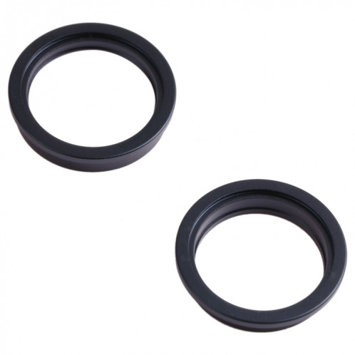 2 PCS Caméra arrière Verre Verre Métal Débardeur Hoop Bague pour iPhone 13 Mini (Noir) SH103B1343-04