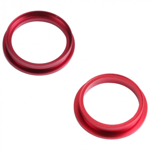 2 PCS Caméra arrière Verre Verre Métal Nettoyant Hoop Bague pour iPhone 13 Mini (rouge) SH103R1890-04