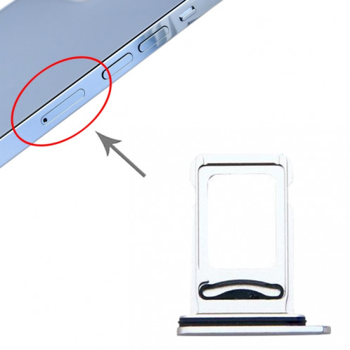 Plateau de carte SIM + SIM pour iPhone 13 Pro Max (Argent) SH113S471-02