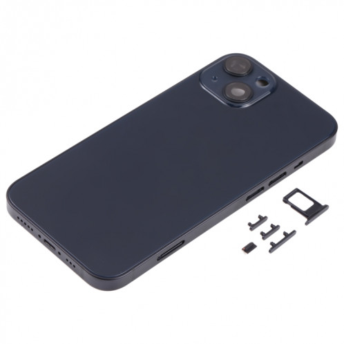 Housse de boîtier arrière avec plateau de carte SIM et lentille de caméra pour iPhone 13 (noir) SH31BL630-06