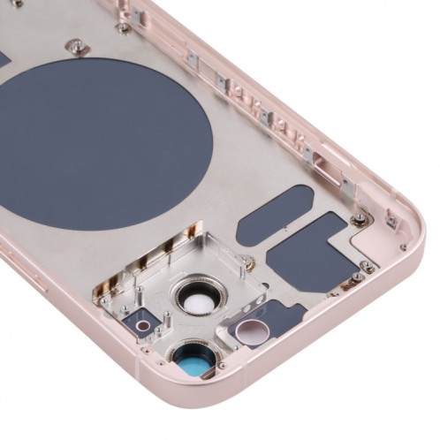Housse de boîtier arrière avec plateau de carte SIM et lentille de caméra pour iPhone 13 (rose) SH31FL1982-06