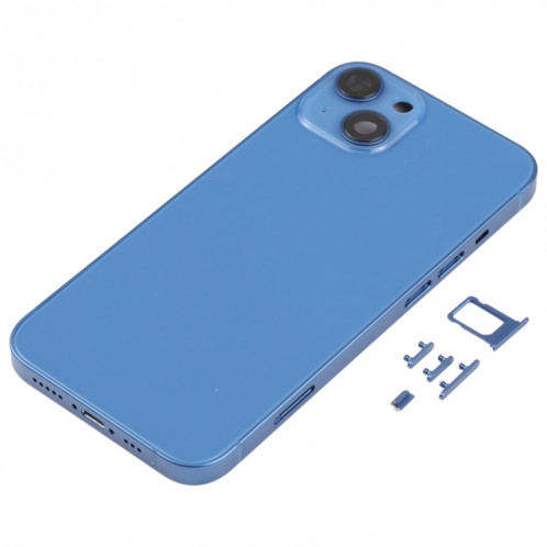 Couvercle de boîtier arrière avec plateau de carte SIM et lentille de caméra pour iPhone 13 (bleu) SH31LL1484-06