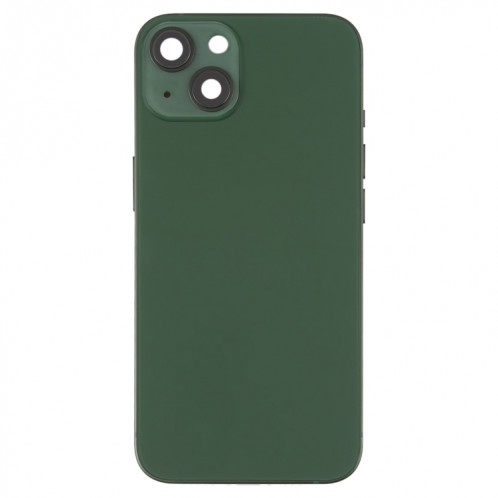 Coque arrière de batterie pour iPhone 13 avec touches latérales et plateau de carte et câble flexible d'alimentation + volume et module de charge sans fil (vert) SH38GL28-07