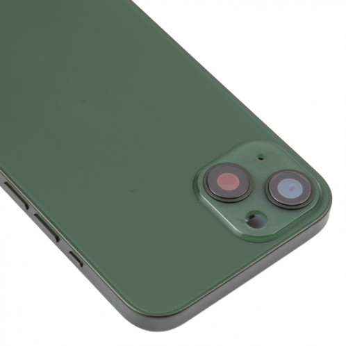 Coque arrière de batterie pour iPhone 13 avec touches latérales et plateau de carte et câble flexible d'alimentation + volume et module de charge sans fil (vert) SH38GL28-07