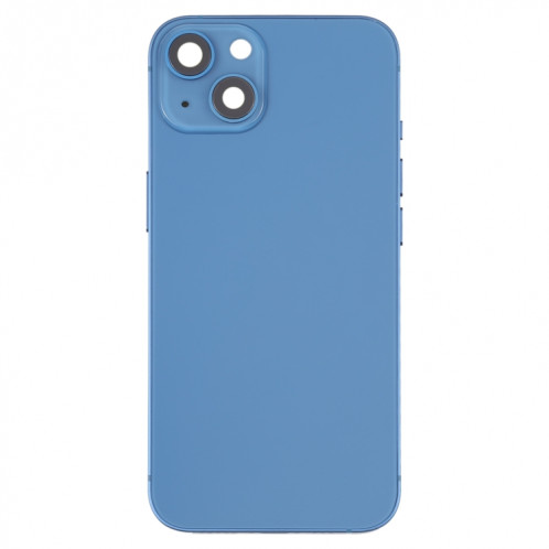 Coque arrière de batterie pour iPhone 13 avec touches latérales et plateau de carte et câble flexible d'alimentation + volume et module de charge sans fil (bleu) SH38LL1753-07