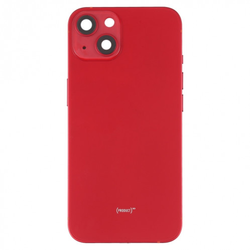 Coque arrière de batterie pour iPhone 13 avec touches latérales et plateau de carte et câble flexible d'alimentation + volume et module de charge sans fil (rouge) SH38RL113-07