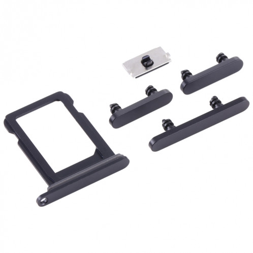 Plateau de la carte SIM + touches latérales pour iPhone 12 Mini (noir) SH016B1220-04