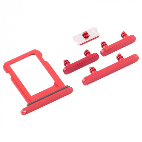 Plateau de la carte SIM + touches latérales pour iPhone 12 Mini (rouge) SH016R1586-04