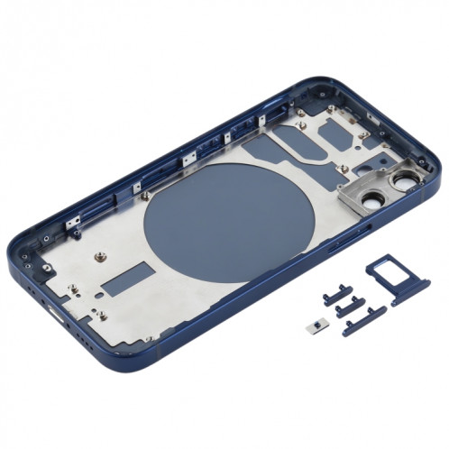 Couvercle arrière du boîtier avec plateau pour carte SIM, touches latérales et objectif de l'appareil photo pour iPhone 12 mini (bleu) SH45DL466-06