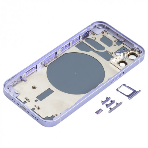 Couvercle de boîtier arrière avec plateau de carte SIM et lentille de la caméra pour iPhone 12 mini (violet) SH45PL1375-06