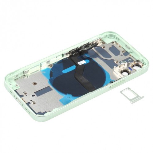 Couverture arrière de la batterie (avec touches latérales et plateau de carte et puissance + volume de câble Flex et module de charge sans fil) pour iPhone 12 mini SH50GL1644-06