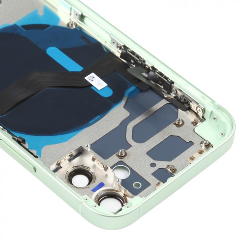 Couverture arrière de la batterie (avec touches latérales et plateau de carte et puissance + volume de câble Flex et module de charge sans fil) pour iPhone 12 mini SH50GL1644-06