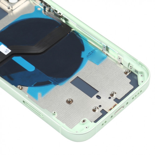 Couverture arrière de la batterie (avec touches latérales et plateau de carte et puissance + volume de câble Flex et module de charge sans fil) pour iPhone 12 mini SH50GL1644-06