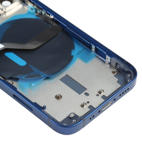 Couverture arrière de la batterie (avec touches latérales et plateau de carte et puissance + volume de câble Flex et module de charge sans fil) pour iPhone 12 mini SH50LL1601-06