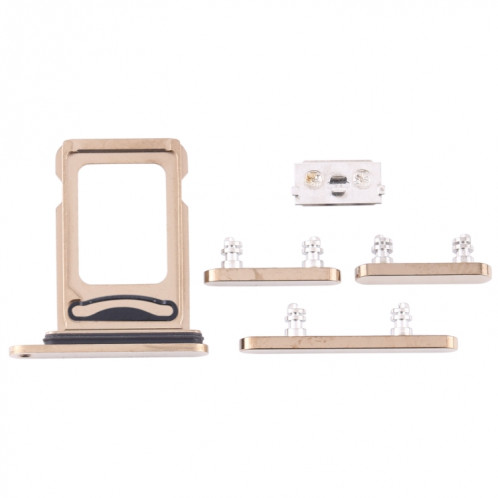 Plateau de la carte SIM + plateau de la carte SIM + touches latérales pour iPhone 12 Pro Max (or) SH003J1723-04