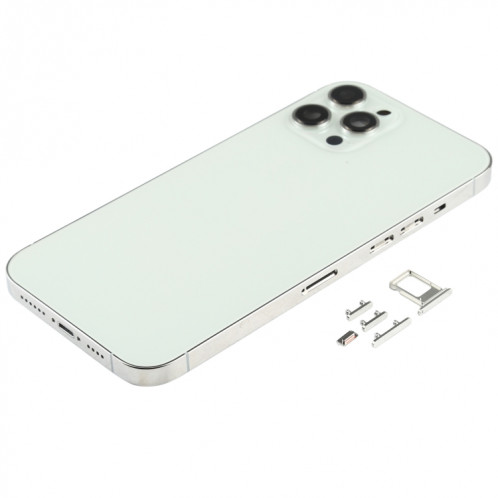 Housse de boîtier arrière avec plateau de carte SIM et lentille de caméra pour iPhone 12 Pro Max (Vert) SH35GL83-06