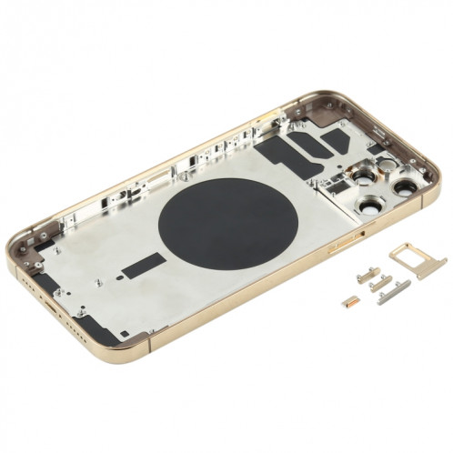 Couvercle de boîtier arrière avec plateau de carte SIM et lentilles de la caméra pour iPhone 12 Pro Max (Or) SH35JL493-06