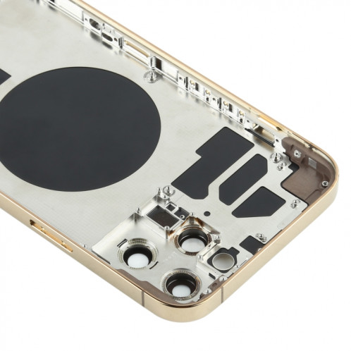 Couvercle de boîtier arrière avec plateau de carte SIM et lentilles de la caméra pour iPhone 12 Pro Max (Or) SH35JL493-06