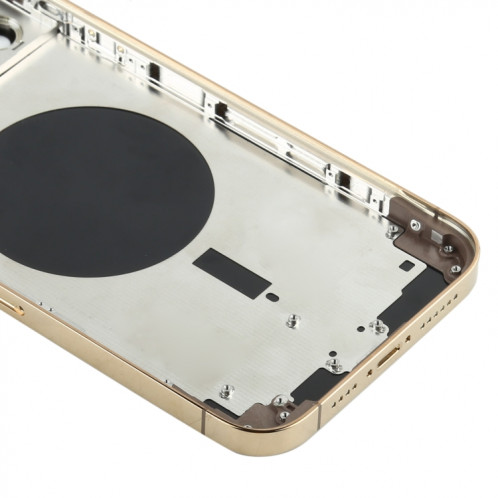 Couvercle de boîtier arrière avec plateau de carte SIM et lentilles de la caméra pour iPhone 12 Pro Max (Or) SH35JL493-06