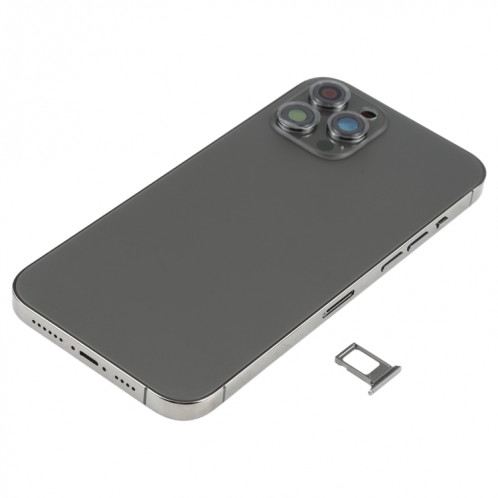 Ensemble de couvercle arrière de batterie (avec touches latérales et sonnerie de haut-parleur et moteur et objectif de caméra et plateau de carte et bouton d'alimentation + bouton de volume + port de charge et module SH37BL104-06