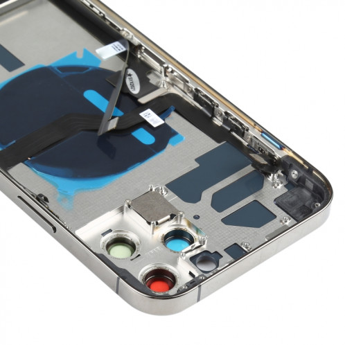 Ensemble de couvercle arrière de batterie (avec touches latérales et sonnerie de haut-parleur et moteur et objectif de caméra et plateau de carte et bouton d'alimentation + bouton de volume + port de charge et module SH37BL104-06