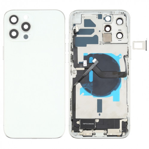 Ensemble de couvercle arrière de batterie (avec touches latérales et sonnerie de haut-parleur et moteur et objectif de caméra et plateau de carte et bouton d'alimentation + bouton de volume + port de charge et module SH37WL1646-06