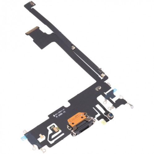 Pour iPhone 12 Pro Max câble flexible de port de charge (noir) SH061B1663-04