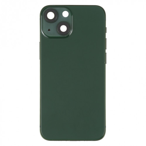 Coque arrière de batterie pour iPhone 13 mini avec touches latérales et plateau de carte et câble flexible d'alimentation + volume et module de charge sans fil (vert) SH14GL484-07