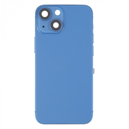 Coque arrière de batterie pour iPhone 13 mini avec touches latérales et plateau de carte et câble flexible d'alimentation + volume et module de charge sans fil (bleu) SH14LL595-07