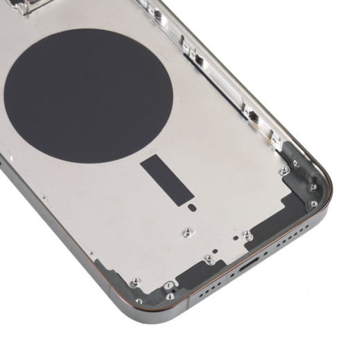 Coque arrière avec plateau pour carte SIM, touches latérales et objectif de l'appareil photo pour iPhone 13 Pro Max (noir) SH02BL1569-06