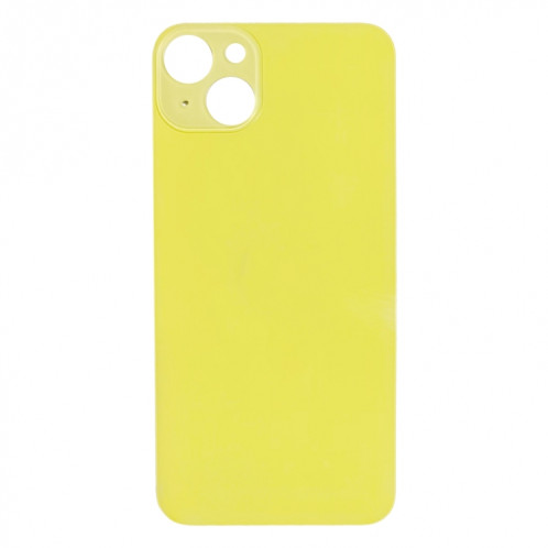 Couvercle de batterie arrière en verre pour grand trou de caméra de remplacement facile pour iPhone 14 (jaune) SH19YL1666-04