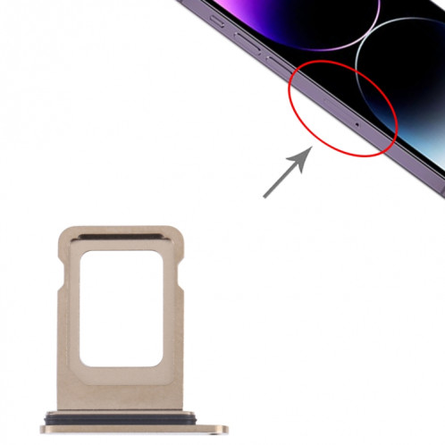 Tiroir carte SIM+SIM pour iPhone 14 Pro (Or) SH059J1586-04