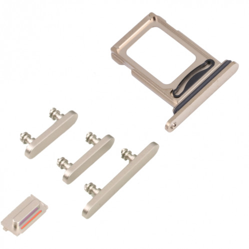 Plateau de carte SIM + plateau de carte SIM + touches latérales pour iPhone 14 Pro (or) SH060J1955-04