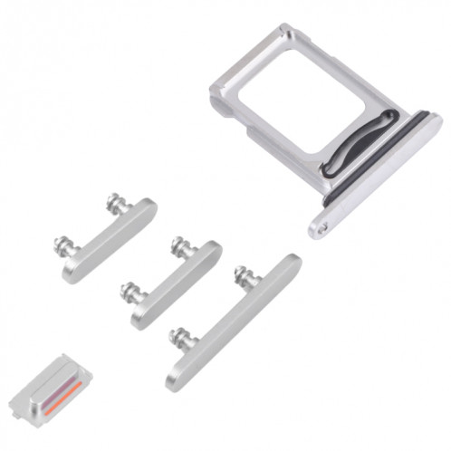 Plateau de carte SIM + plateau de carte SIM + touches latérales pour iPhone 14 Pro (Argent) SH060S807-04