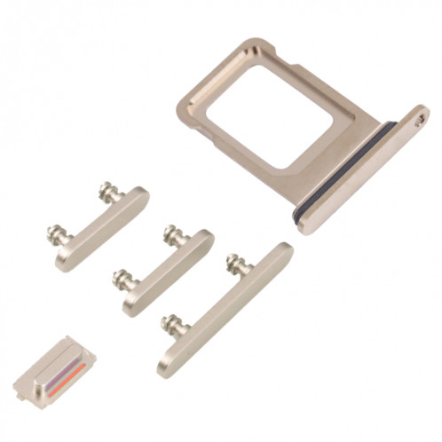 Plateau de carte SIM + plateau de carte SIM + touches latérales pour iPhone 14 Pro Max (or) SH061J145-04