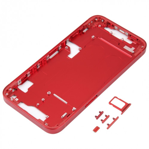 Pour iPhone 14 Cadre central avec touches latérales (Rouge) SH096R1425-06