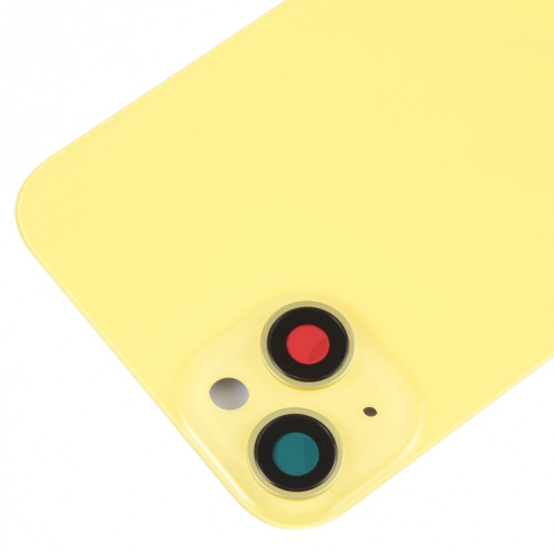 Coque arrière de batterie en verre avec support pour iPhone 14 Plus (jaune) SH12YL1005-06